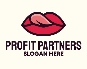 Tongue Lick Lip Cosmetics logo design