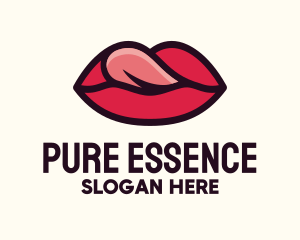 Tongue Lick Lip Cosmetics logo design