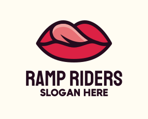 Tongue Lick Lip Cosmetics logo design