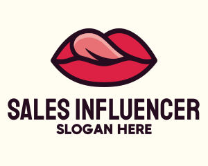 Tongue Lick Lip Cosmetics logo design