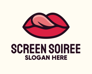 Tongue Lick Lip Cosmetics logo design