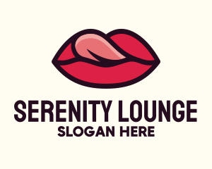 Tongue Lick Lip Cosmetics logo design