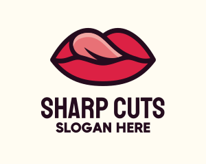 Tongue Lick Lip Cosmetics logo design