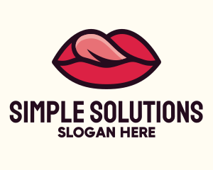 Tongue Lick Lip Cosmetics logo design