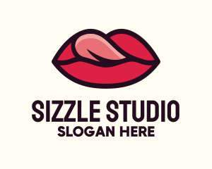 Tongue Lick Lip Cosmetics logo design