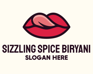 Tongue Lick Lip Cosmetics logo design