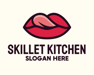 Tongue Lick Lip Cosmetics logo design