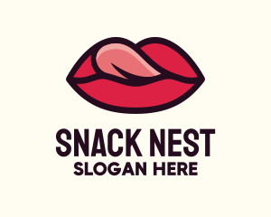 Tongue Lick Lip Cosmetics logo design