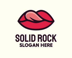 Tongue Lick Lip Cosmetics logo design