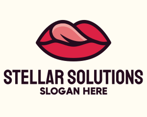 Tongue Lick Lip Cosmetics logo design