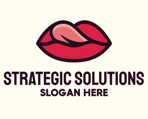 Tongue Lick Lip Cosmetics logo design