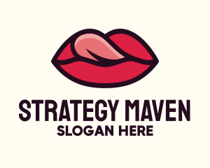 Tongue Lick Lip Cosmetics logo design