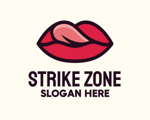 Tongue Lick Lip Cosmetics logo design