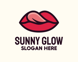 Tongue Lick Lip Cosmetics logo design