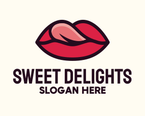 Tongue Lick Lip Cosmetics logo design