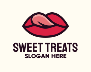 Tongue Lick Lip Cosmetics logo design