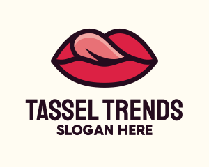 Tongue Lick Lip Cosmetics logo design