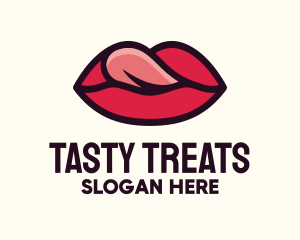 Tongue Lick Lip Cosmetics logo design