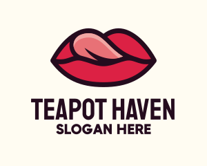 Tongue Lick Lip Cosmetics logo design