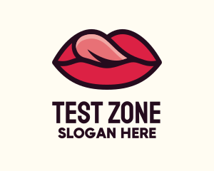 Tongue Lick Lip Cosmetics logo design