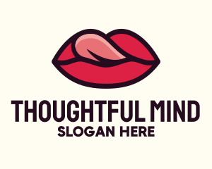 Tongue Lick Lip Cosmetics logo design