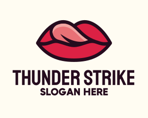 Tongue Lick Lip Cosmetics logo design