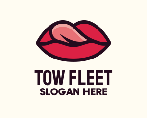 Tongue Lick Lip Cosmetics logo design