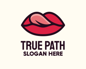 Tongue Lick Lip Cosmetics logo design