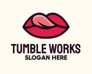 Tongue Lick Lip Cosmetics logo design