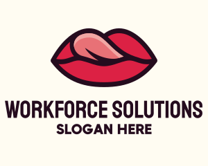 Tongue Lick Lip Cosmetics logo design