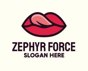 Tongue Lick Lip Cosmetics logo design