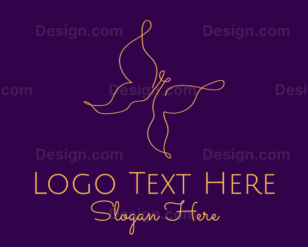 Elegant Gold Butterfly Logo