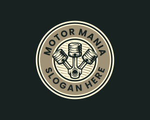 Automotive Piston Machine logo design