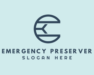 Currency Coin Letter E logo design