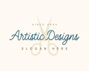 Designer Seamstress Scissors logo design