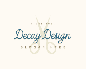 Designer Seamstress Scissors logo design