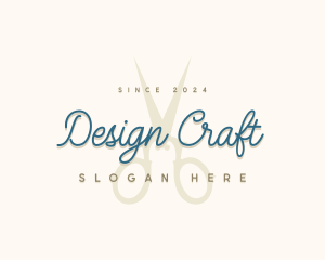 Designer Seamstress Scissors logo design