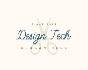 Designer Seamstress Scissors logo design