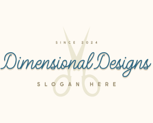 Designer Seamstress Scissors logo design