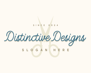 Designer Seamstress Scissors logo design