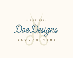 Designer Seamstress Scissors logo design