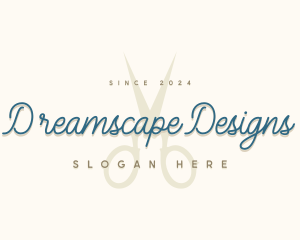 Designer Seamstress Scissors logo design