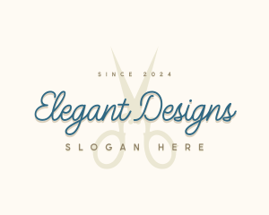 Designer Seamstress Scissors logo design