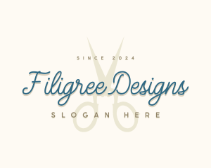 Designer Seamstress Scissors logo design