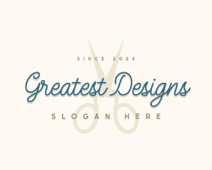 Designer Seamstress Scissors logo design