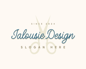 Designer Seamstress Scissors logo design