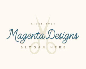 Designer Seamstress Scissors logo design