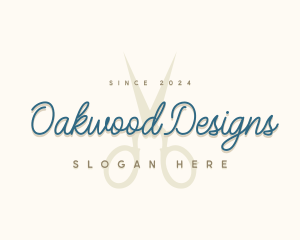 Designer Seamstress Scissors logo design