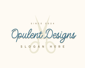 Designer Seamstress Scissors logo design