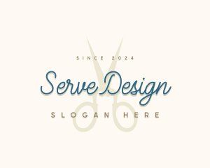 Designer Seamstress Scissors logo design